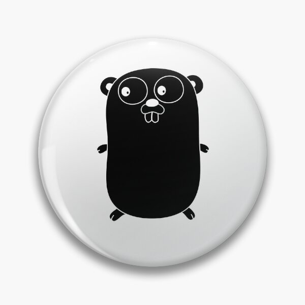 Item preview, The Go Gopher: Minimalistic Golang Logo: Black designed and sold by hellkni9ht.