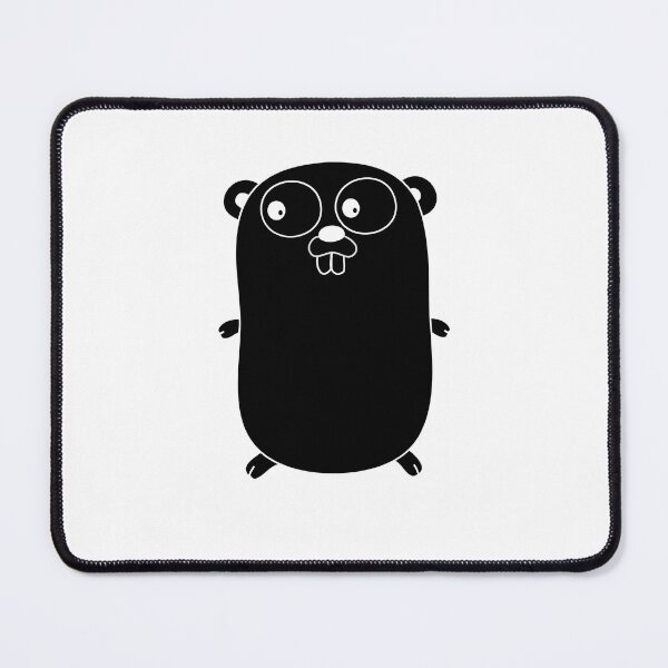 Item preview, The Go Gopher: Minimalistic Golang Logo: Black designed and sold by hellkni9ht.
