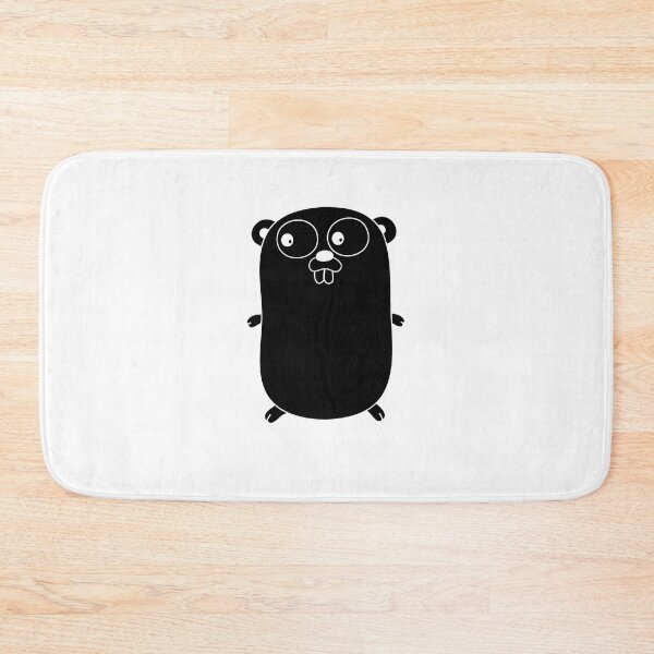 Item preview, The Go Gopher: Minimalistic Golang Logo: Black designed and sold by hellkni9ht.