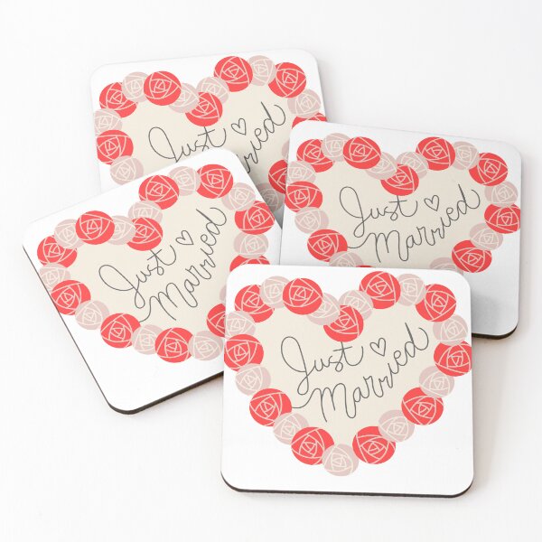Item preview, Just Married Heart of Roses Artwork designed and sold by Igorlegrand.