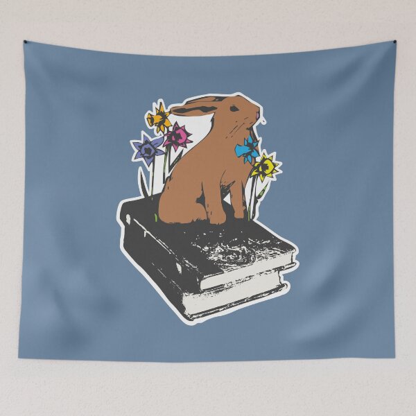 Item preview, Bunny on some books designed and sold by Douglas County Public Library.