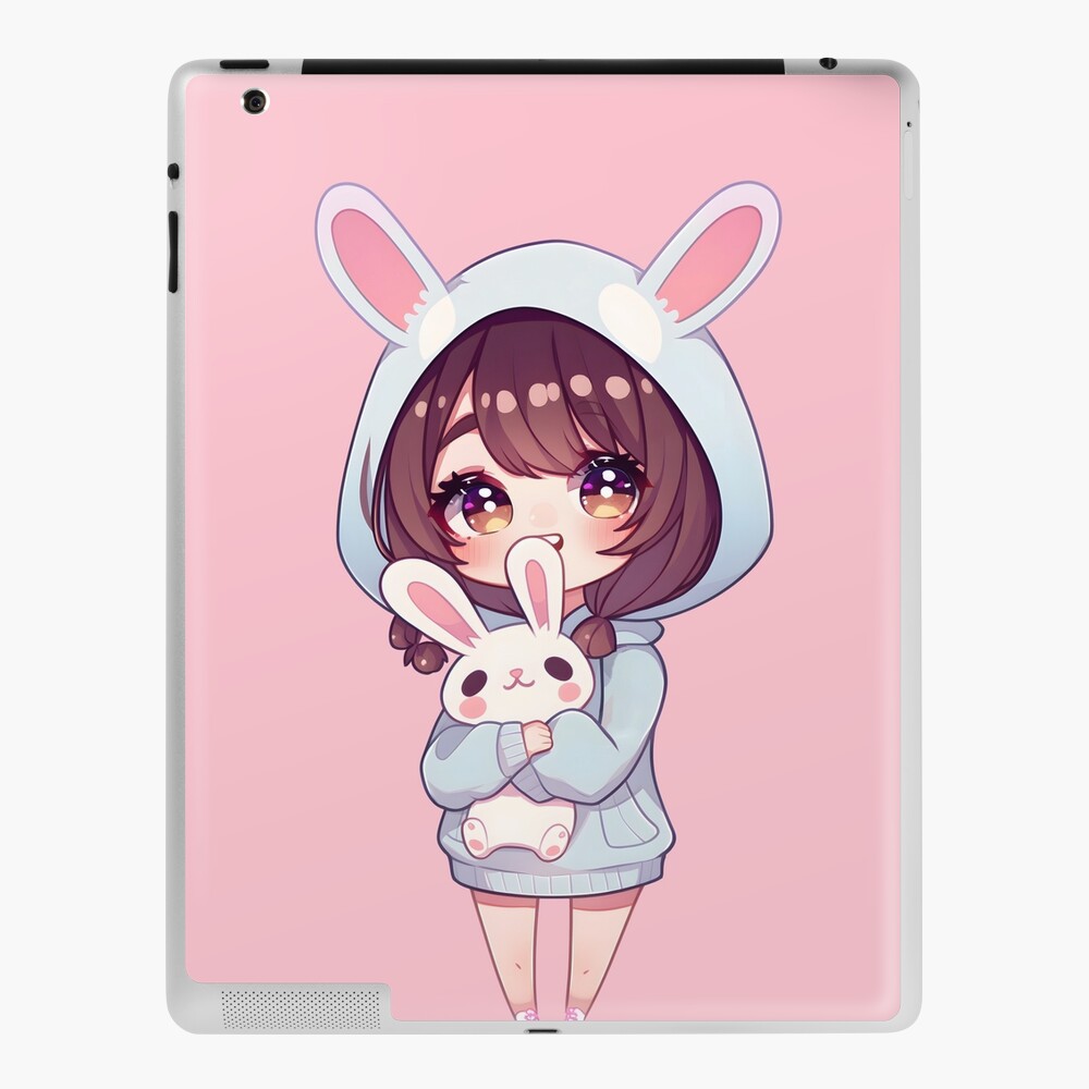 Cute Anime Girl With Bunny