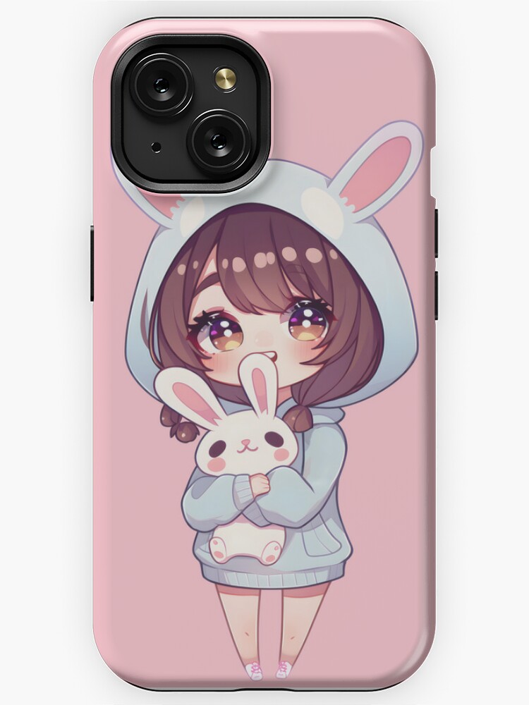 Daytone Cute Anime Girl with Bunny Pin