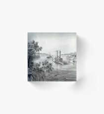 Low water in the Mississippi - 1867 Acrylic Block