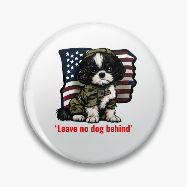 Item preview, Shitzu Army Dog Sticker designed and sold by EireTV.