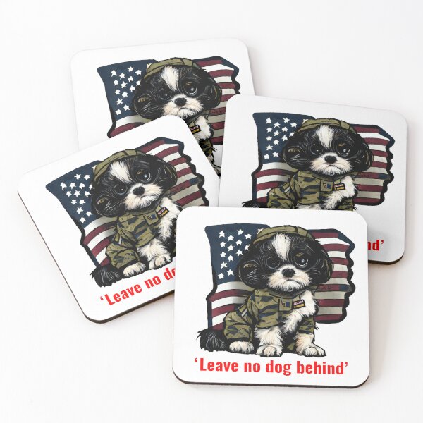 Item preview, Shitzu Army Dog Sticker designed and sold by EireTV.