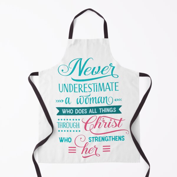 Item preview, Never Underestimate a Woman Who Does All Things Through Christ - Aqua and Magenta Pink Design designed and sold by TheAchyArtist.