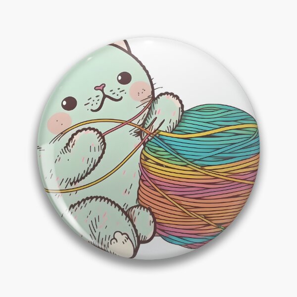 Item preview, cat playing with a ball of string designed and sold by CustomPrintHub.