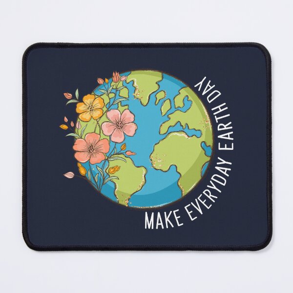Item preview, Make Everyday Earth Day Floral Globe on Blue designed and sold by sweetbelle.