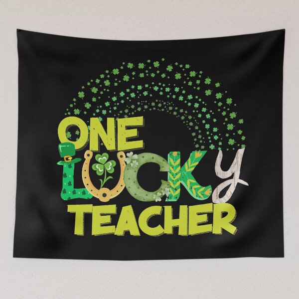 Item preview, One lucky Teacher groovy text St Patrick's Day  designed and sold by marveloso.