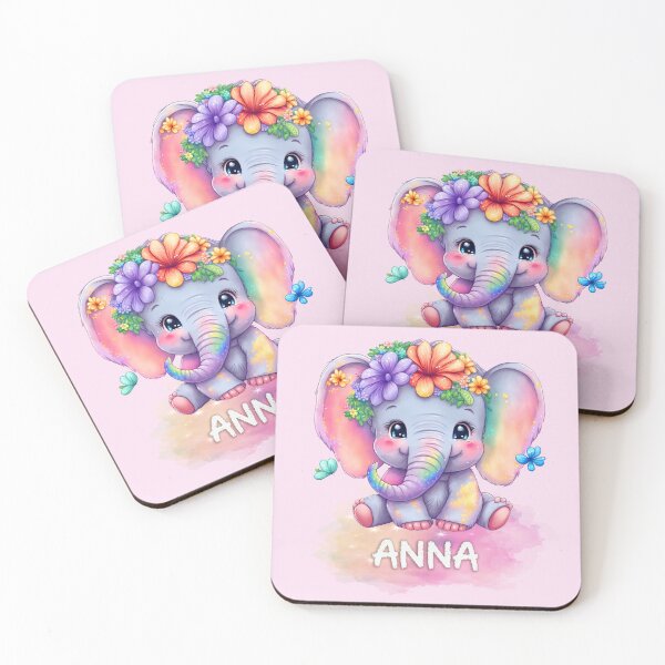 Item preview, Anna Cute Baby Elephant designed and sold by dev11588.