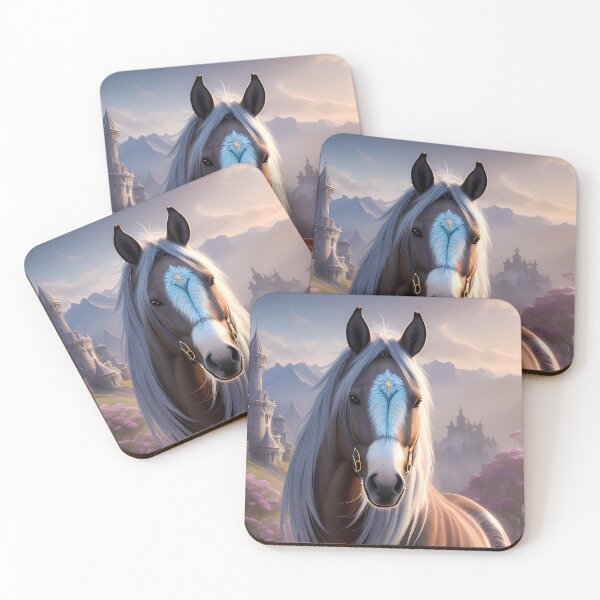 Item preview, Fantasy Medieval Horse designed and sold by MythicalSticker.
