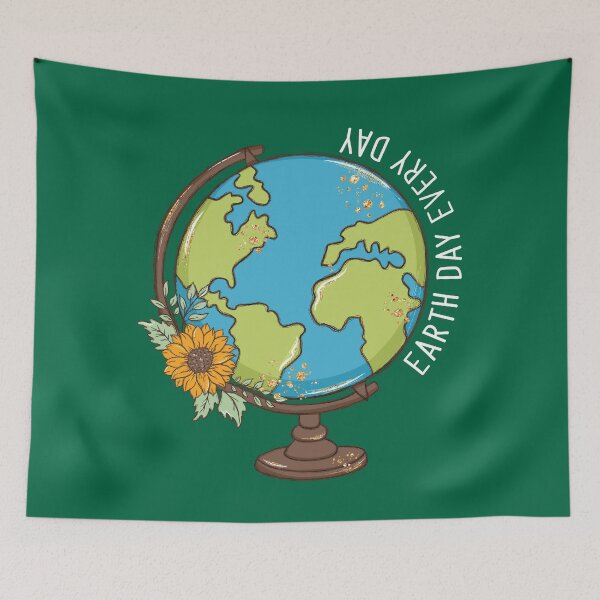 Item preview, Copy of Earth Day Every Day World Globe on Green designed and sold by sweetbelle.