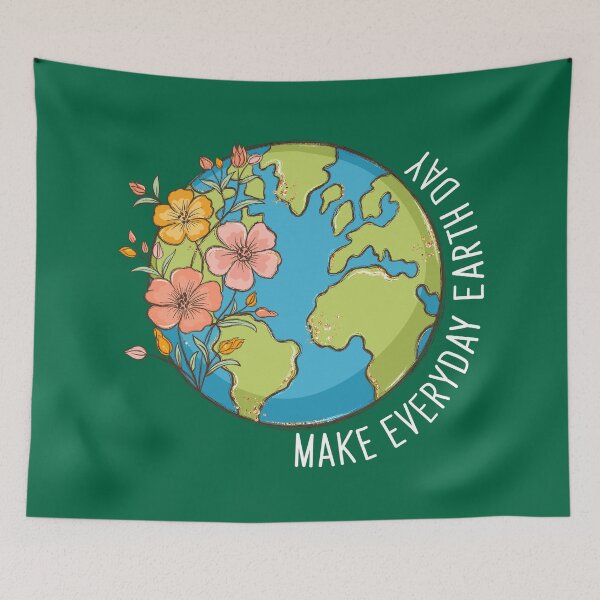 Item preview, Make Everyday Earth Day Floral Globe on Green designed and sold by sweetbelle.