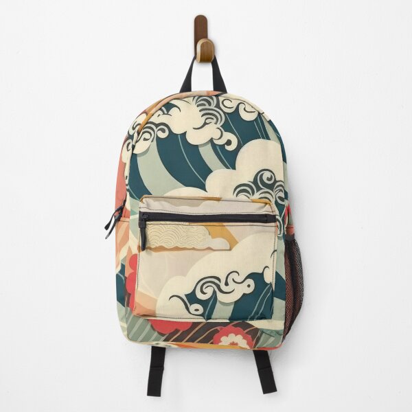 Item preview, Retro Beachcomber: Japanese-Inspired Waves and Sun designed and sold by EvyeniaArt.
