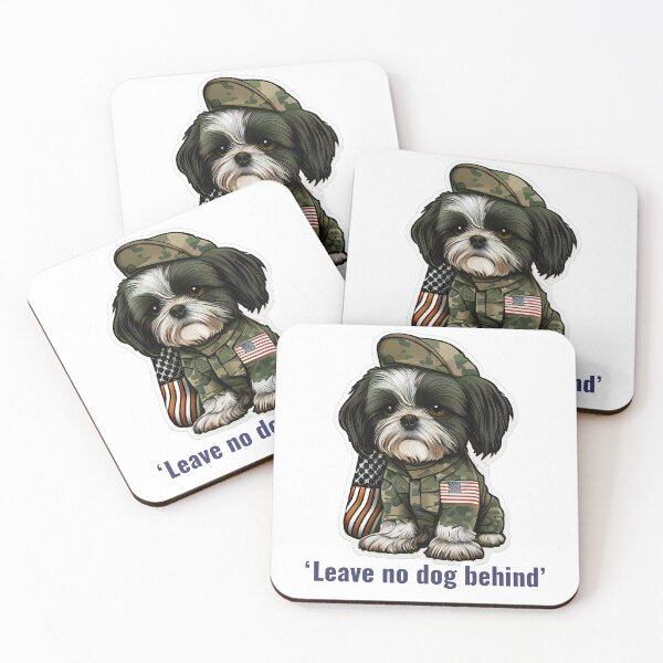 Item preview, Shitzu Army Dog Sticker designed and sold by EireTV.