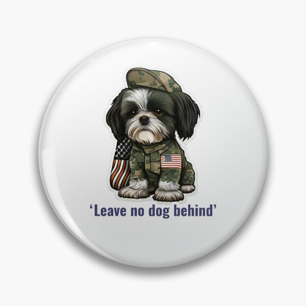 Item preview, Shitzu Army Dog Sticker designed and sold by EireTV.
