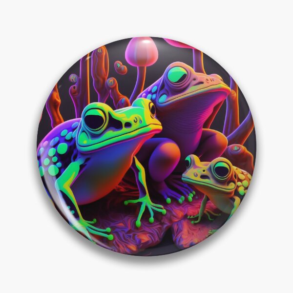 Item preview, Neon Frogs And Trippy Mushrooms  designed and sold by Tai Chan.