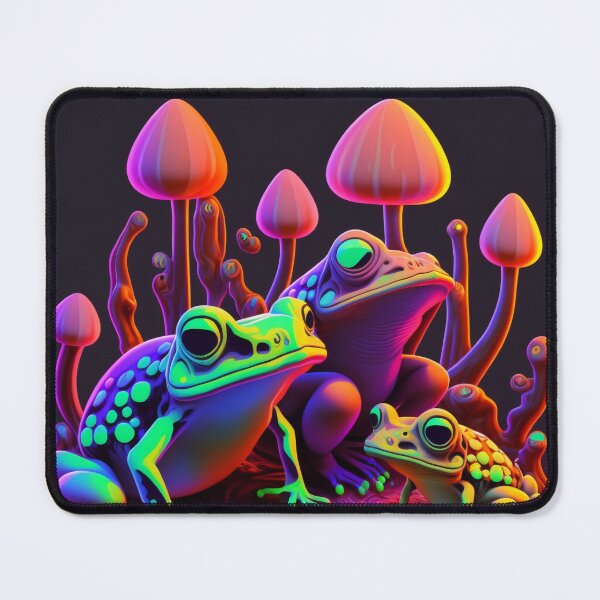 Item preview, Neon Frogs And Trippy Mushrooms  designed and sold by Tai Chan.