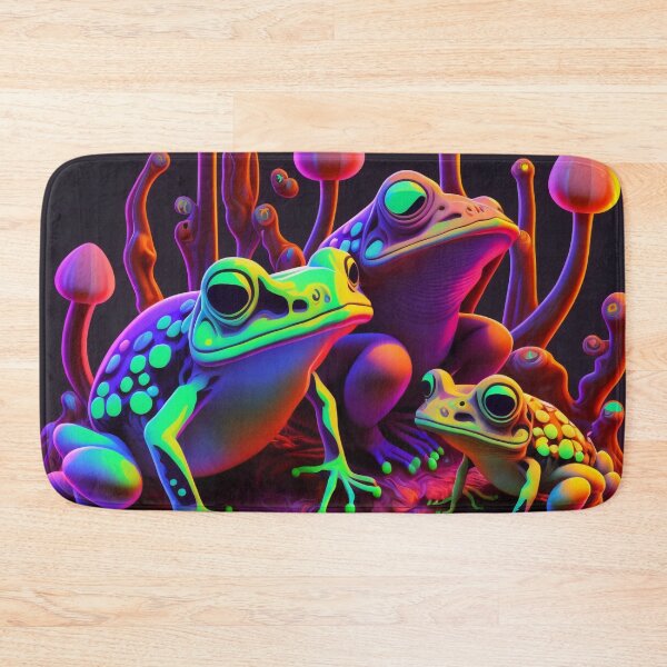 Item preview, Neon Frogs And Trippy Mushrooms  designed and sold by Tai Chan.