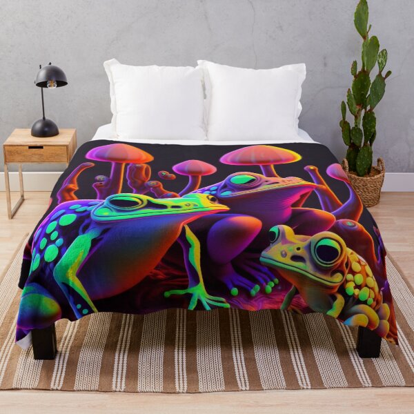 Item preview, Neon Frogs And Trippy Mushrooms  designed and sold by Tai Chan.