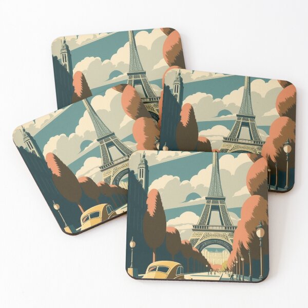 Item preview, Paris France Vintage Travel Poster Eiffel Tower Retro designed and sold by artra-shop.