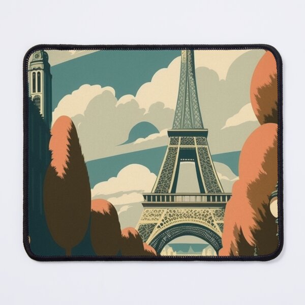 Item preview, Paris France Vintage Travel Poster Eiffel Tower Retro designed and sold by artra-shop.
