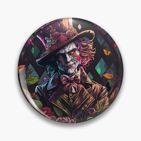 Item preview, The Mad Hatter Stain Glass Rainbow and Floral Design designed and sold by Dusk Votum.