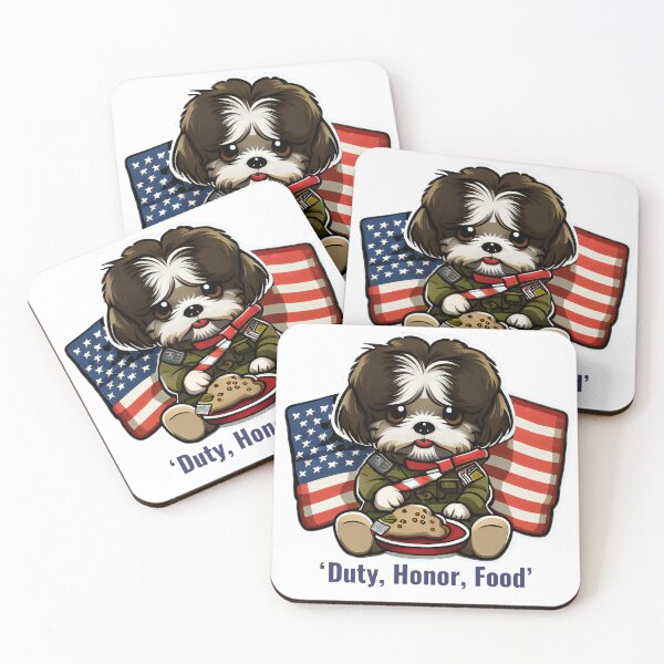 Item preview, Shitzu Army Dog Sticker designed and sold by EireTV.