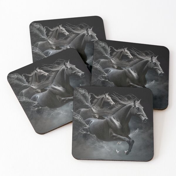 Item preview, Black Horses Running at Night designed and sold by Chiron WADE.