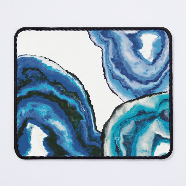 Item preview, Blue Agate Stone Pillow  designed and sold by HoneyCactus.