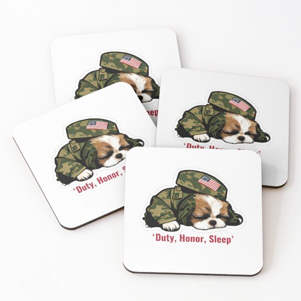 Item preview, Shitzu Army Dog Sticker designed and sold by EireTV.