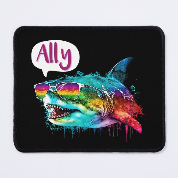 Item preview, Ally Shark - LGBTQ Pride Shark - Great White Shark Rainbow designed and sold by DaniGirls.