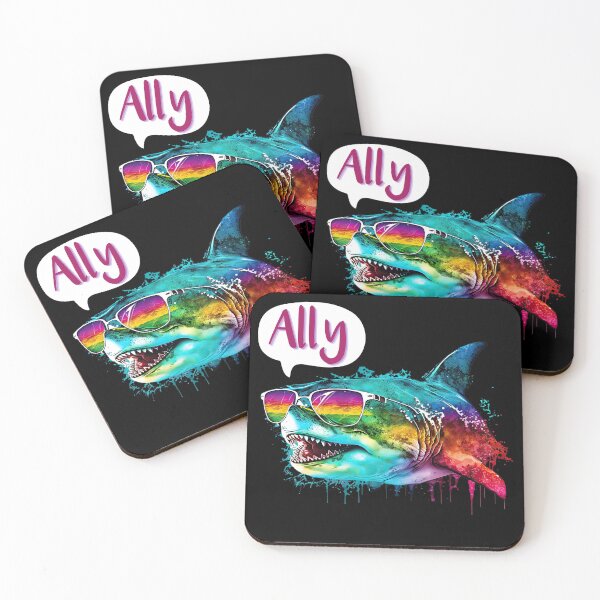 Item preview, Ally Shark - LGBTQ Pride Shark - Great White Shark Rainbow designed and sold by DaniGirls.