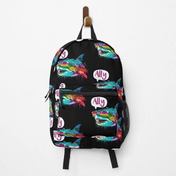 Item preview, Ally Shark - LGBTQ Pride Shark - Great White Shark Rainbow designed and sold by DaniGirls.