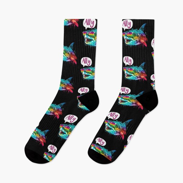 Item preview, Ally Shark - LGBTQ Pride Shark - Great White Shark Rainbow designed and sold by DaniGirls.