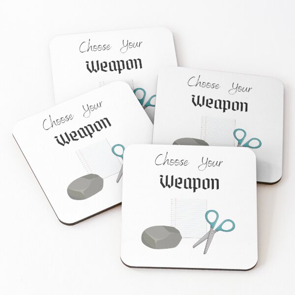 Item preview, Choose your Weapon, Rock Paper Scissors designed and sold by GamesR4Girls.
