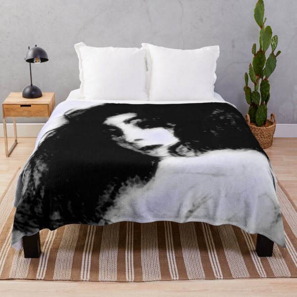 Item preview, Black and White with Lavender Halftone Gustav Klimt Sketch Portrait of a Young Woman Dark Hair Veda Edit Modern Abstract designed and sold by kattakitty.