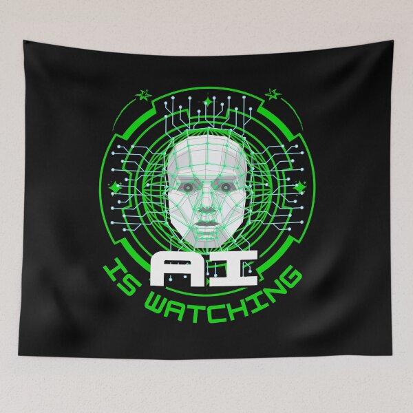 Item preview, AI - Artificial Inteligence is watching designed and sold by AEROSPACE-IND.