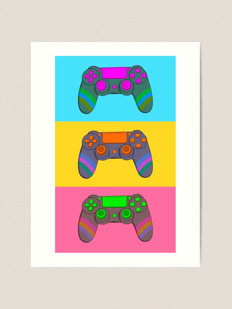 Playstation Controller Poster PS1 PS2 PS3 PS4 PS5 Gaming 