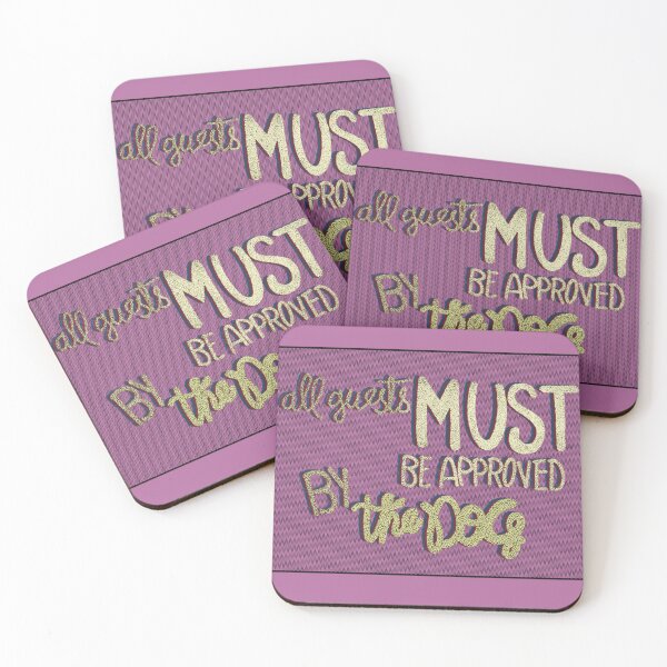 Item preview, All guests must be approved by the dog comic purple designed and sold by chuckletuckle.
