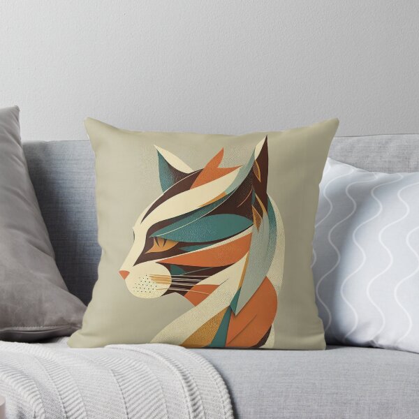 Item preview, Boho Cat 130 Abstract Art Print Painting Wall Decor designed and sold by winterkitty88.