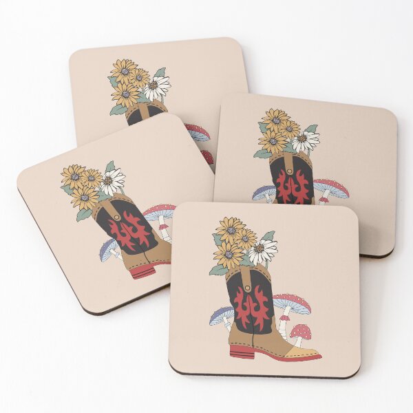 Item preview, Floral Cowboy Boot And Growing Mushrooom designed and sold by bolimj.