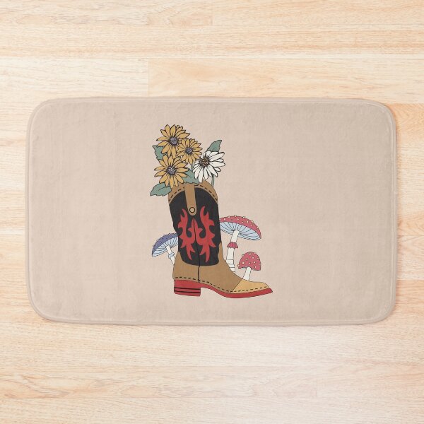 Item preview, Floral Cowboy Boot And Growing Mushrooom designed and sold by bolimj.