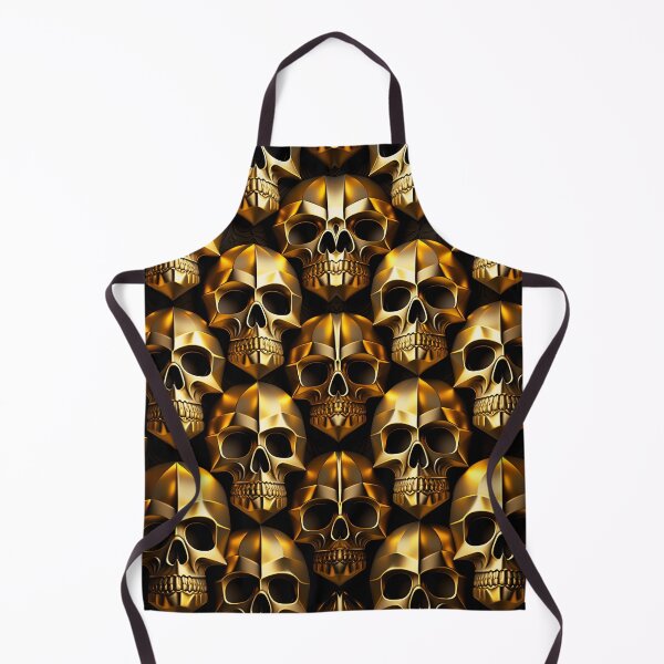 Item preview, Golden skull pattern designed and sold by Simone Davino.