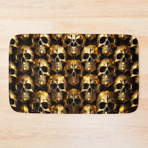 Item preview, Golden skull pattern designed and sold by Simone Davino.