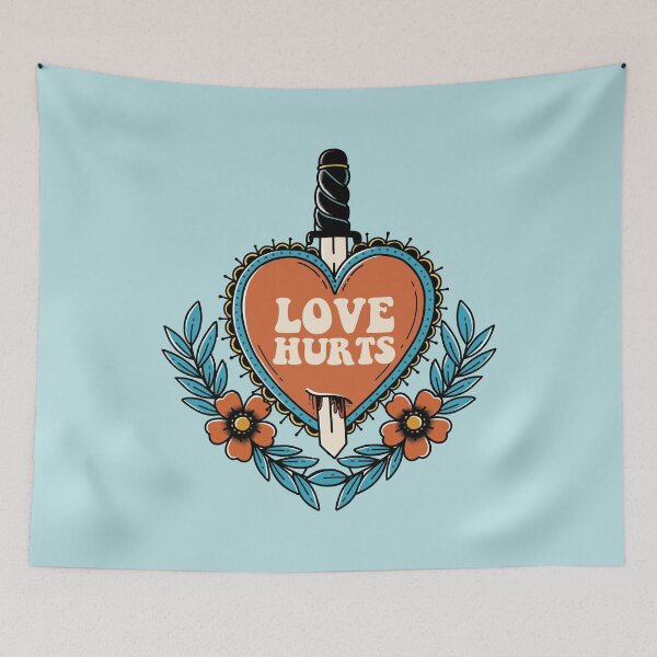 Item preview, Vintage 60's 70's Love Hurts Sword Tattoo Art designed and sold by bolimj.