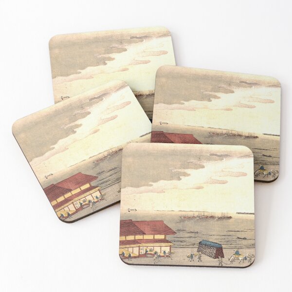Item preview, Shore Scene Showing European Influence - Shōtei Hokuju - designed and sold by LeiWeiss.
