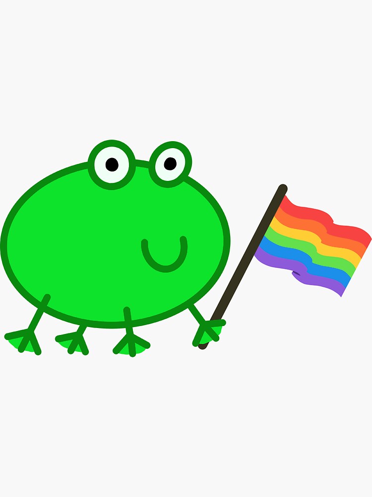 Gay Pride Frog Stickers in Waterproof Die-Cut Vinyl
