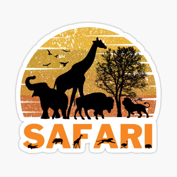 Vista previa del artículo con la obra «Safari retro vintage», diseñado y vendido por Denkiam.